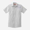 Short Sleeve Striped Industrial Work Shirt Thumbnail